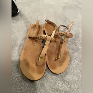 Rainbow T strap sandal